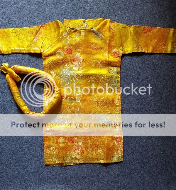 Áo dài gấm cách tân cho bé 7-17kg GIÁ HẤP DẪN - 6