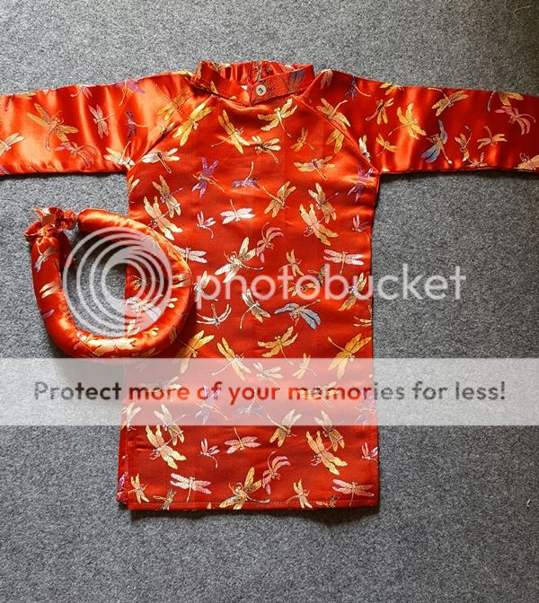 Áo dài gấm cách tân cho bé 7-17kg GIÁ HẤP DẪN - 5