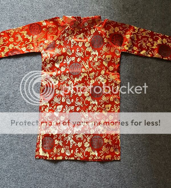 Áo dài gấm cách tân cho bé 7-17kg GIÁ HẤP DẪN - 2